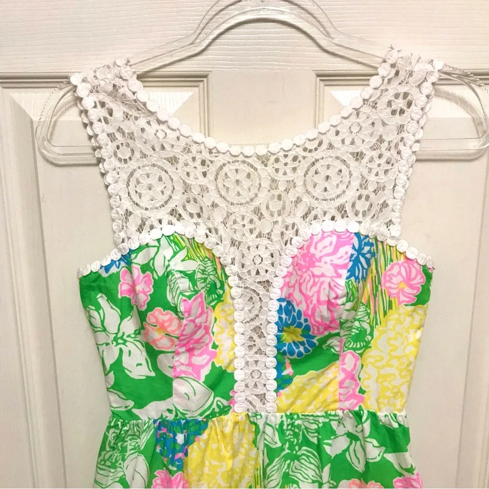 Lilly Pulitzer Reagan Dress Hibiscus Stroll - Picture 10 of 16